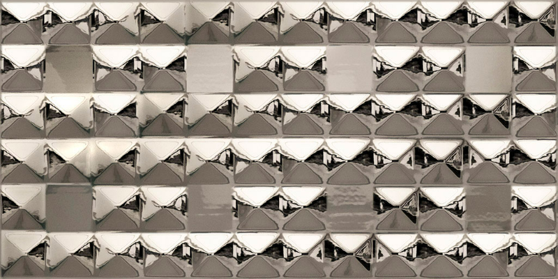 Kakel Metalico Diamond Silver Mirror 60x30